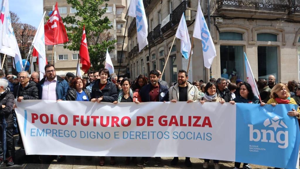 Pontón en la manifestación por el 1 de mayo