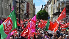 Manifestación en Sevilla por el 1 de mayo.