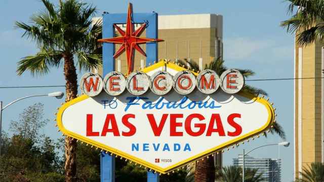 El famoso cartel que anuncia la llegada a Las Vegas (Nevada).