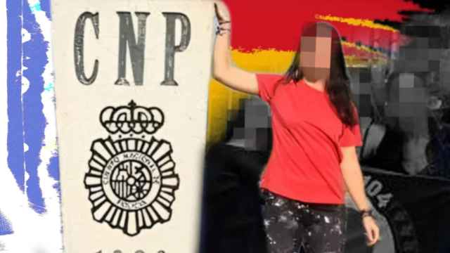 La agente de la Policía Nacional Lucía Rodríguez de Ves en fotos extraídas de las redes sociales su antigua academia y del colectivo Distrito 104.