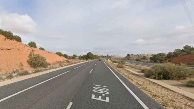 A-3 a su paso por Minglanilla (Cuenca). Foto: Google Maps.