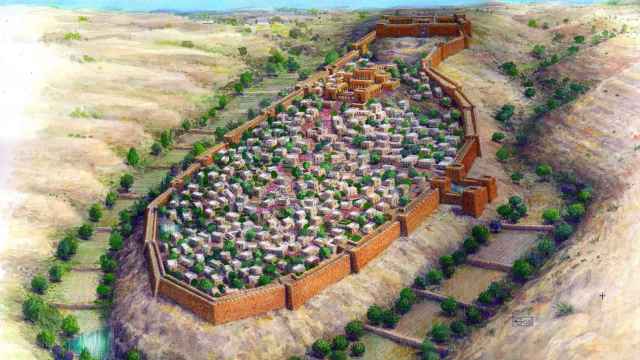Recreación de la ciudad de Jerusalén durante el periodo del Primer Templo.