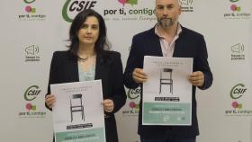 Elena García y Francisco González de CSIF Educación.