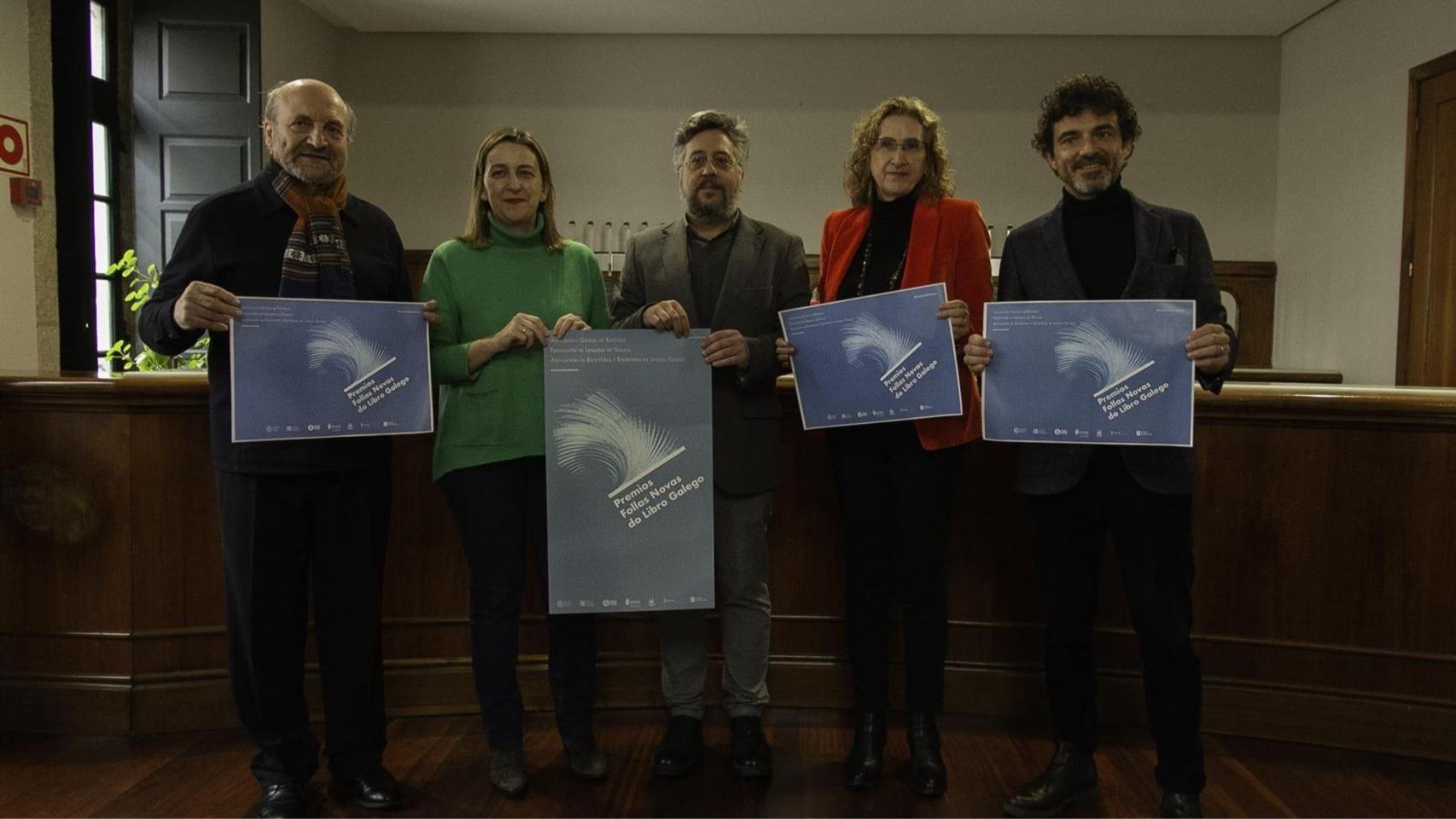 Presentación de los Premios Follas Novas do Libro Galego, en Santiago.