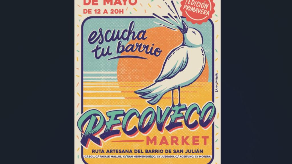 El cartel de Recoveco Market.