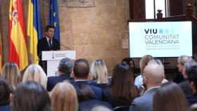 Carlos Mazón, durante la presentación del'Plan Viu' de la Generalitat Valenciana. EE