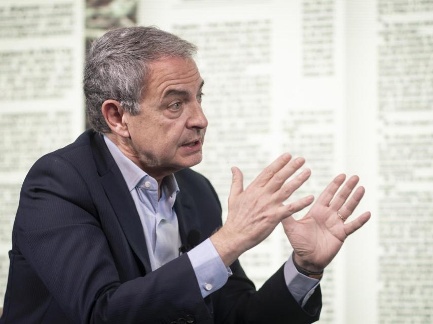 José Luis Rodríguez Zapatero, durante la entrevista con Pedro J. Ramírez.