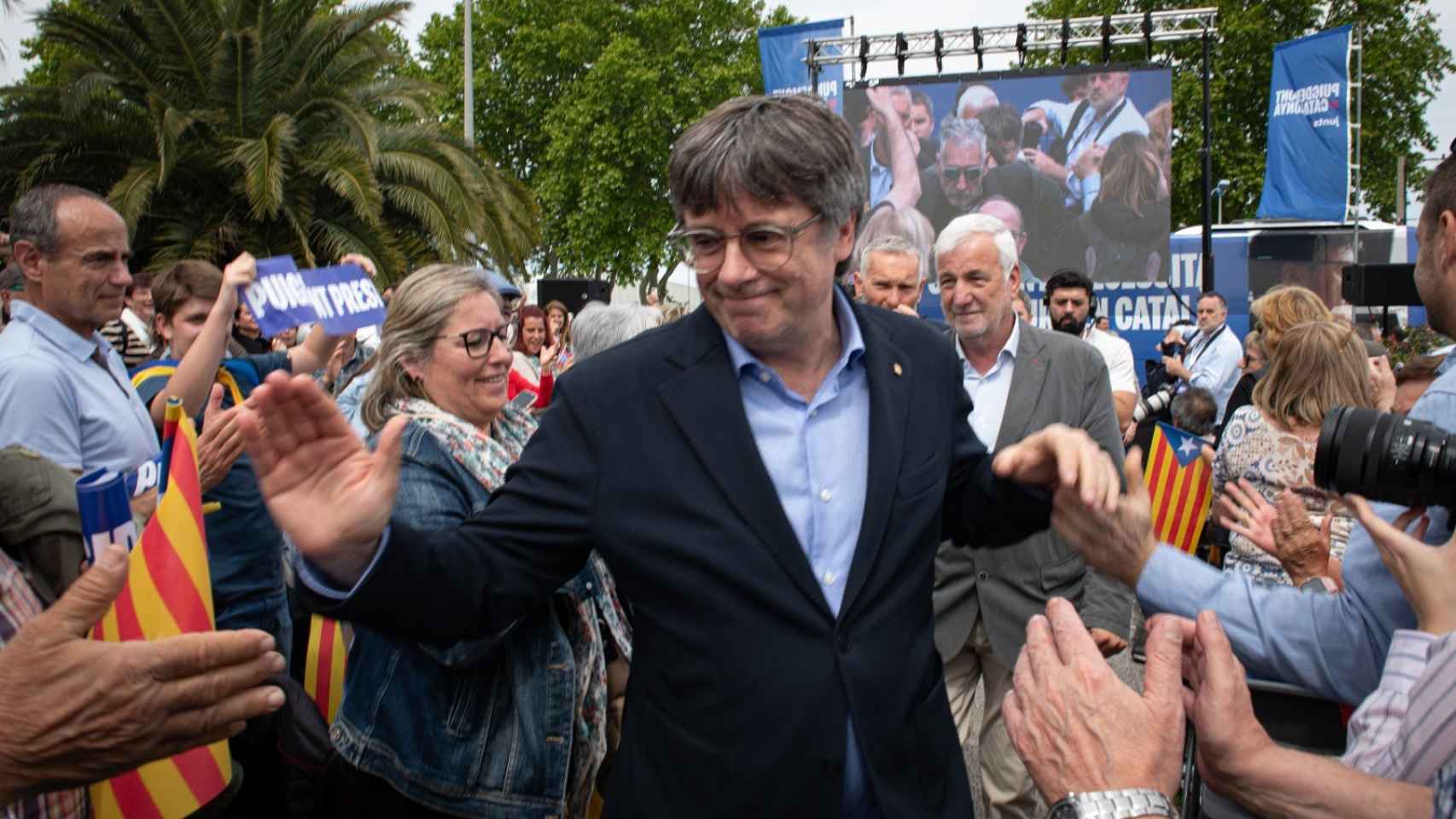 El candidato de Junts+ a las elecciones catalanas, Carles Puigdemont.