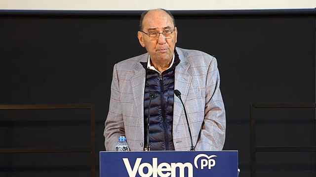 Vidal-Quadras, este sábado en un mitin del PP catalán.
