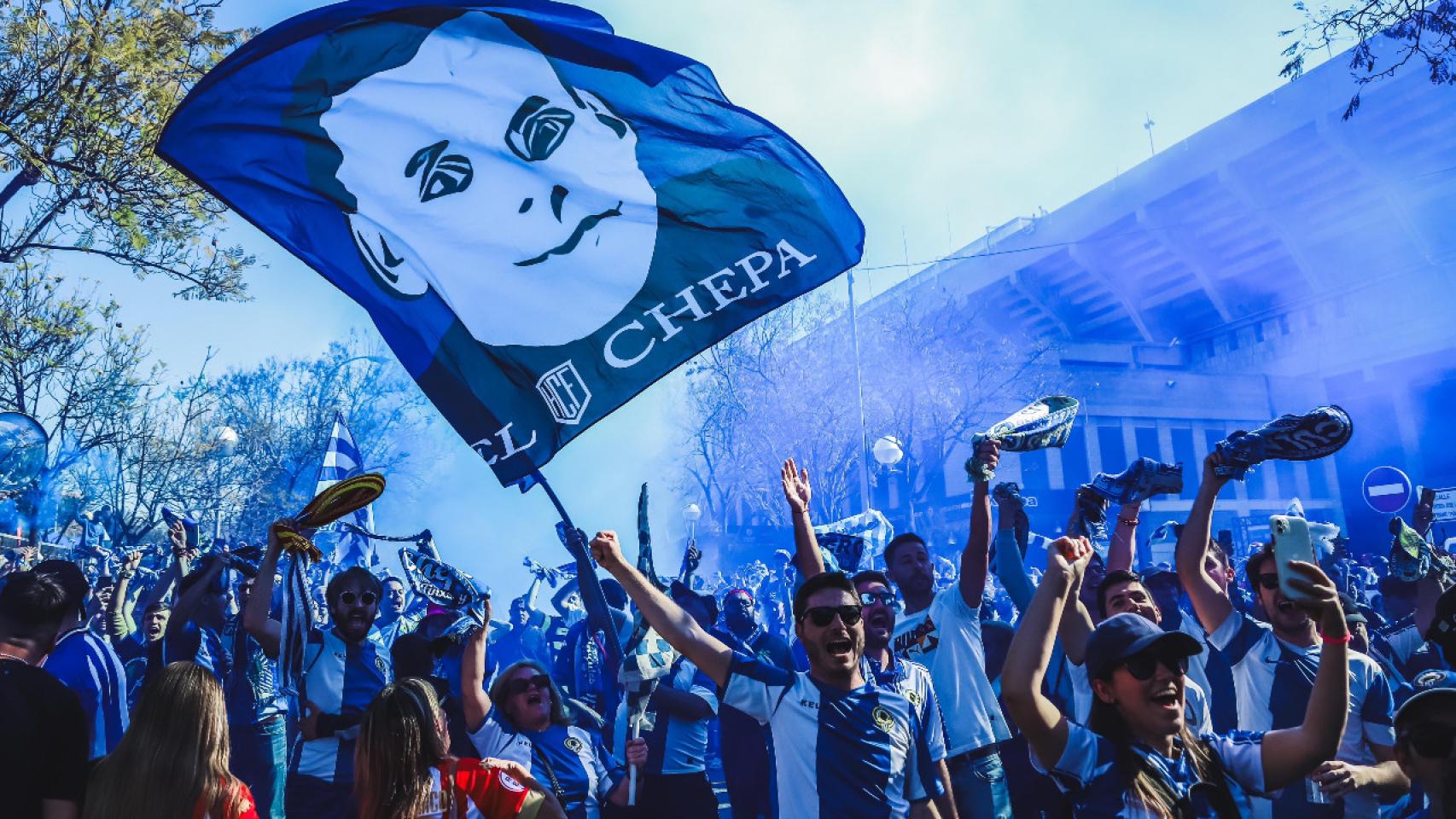 Celebraciones por el ascenso del Hércules la pasada temporada.