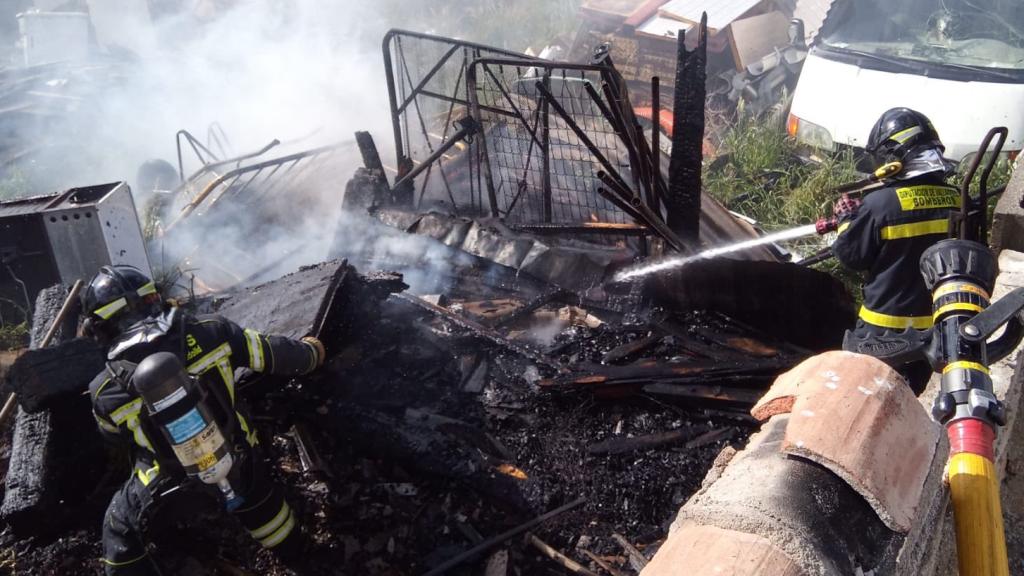 Incendio en un corral de Íscar