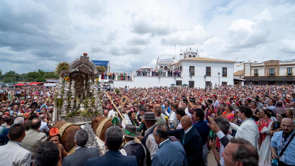 Presentación de hermandades en la Aldea, en una imagen de archivo.