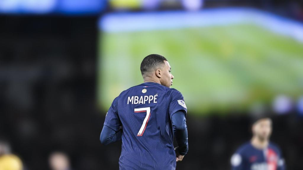 Mbappé, durante un partido del PSG en el Parque de los Príncipes