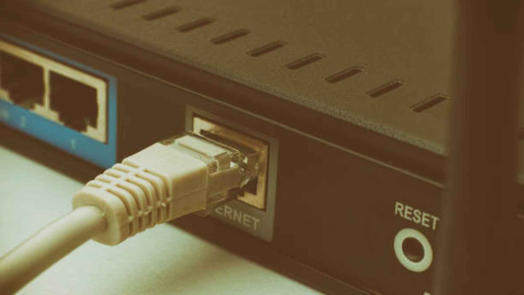Un router antiguo con conexión