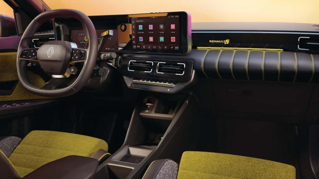 INterior del nuevo renault 5 eléctrico con Android Automotive