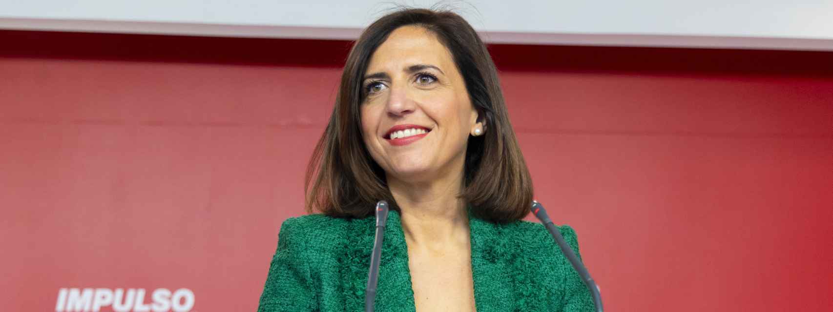 La portavoz del PSOE, Esther Peña, este lunes.