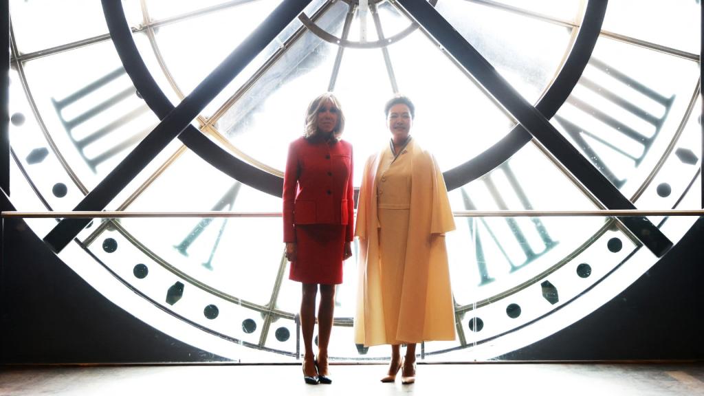 Brigitte Macron y Peng Liyuan