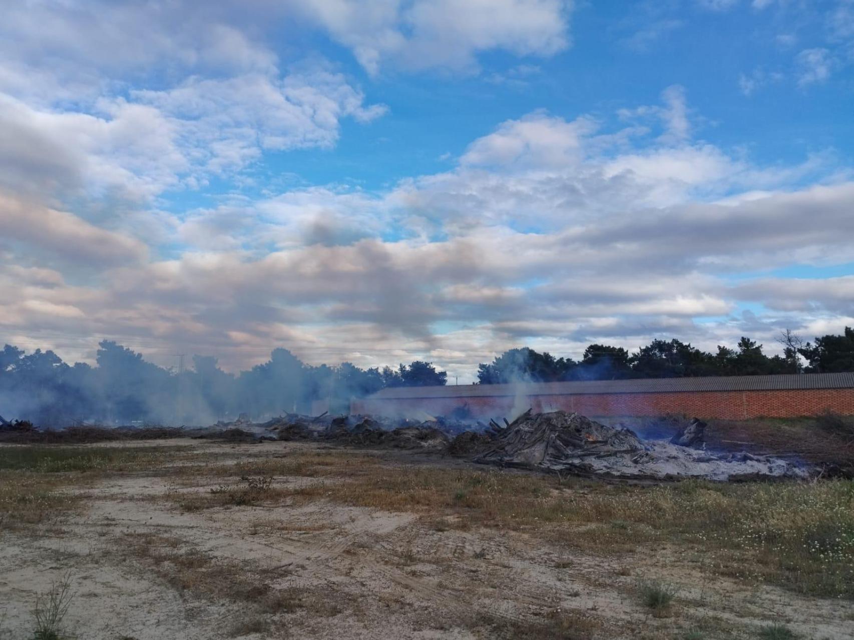 Imagen del incendio en Arévalo