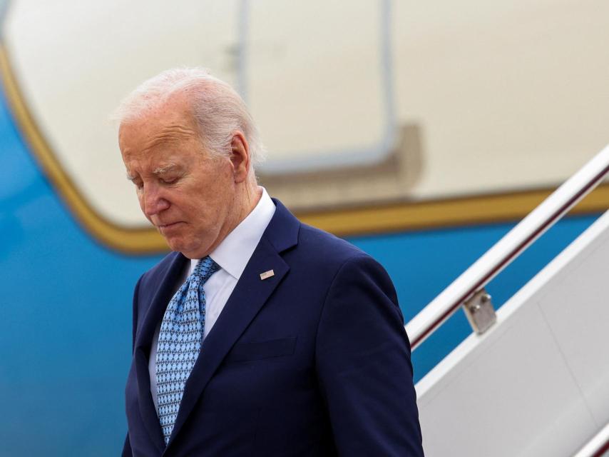 Joe Biden, a su llegada a la base conjunta de Andrews, Maryland.