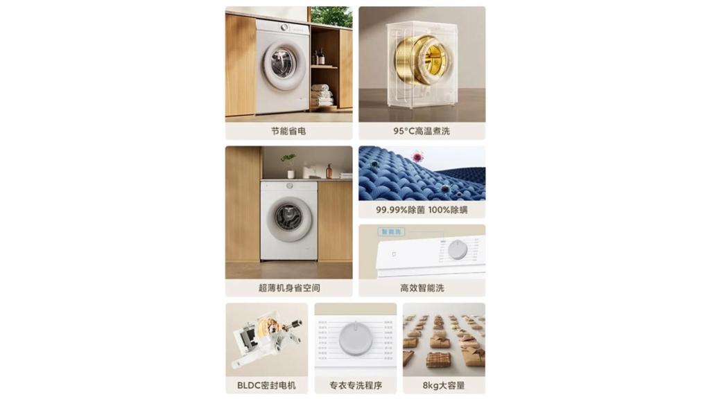 Características de la lavadora de Xiaomi.