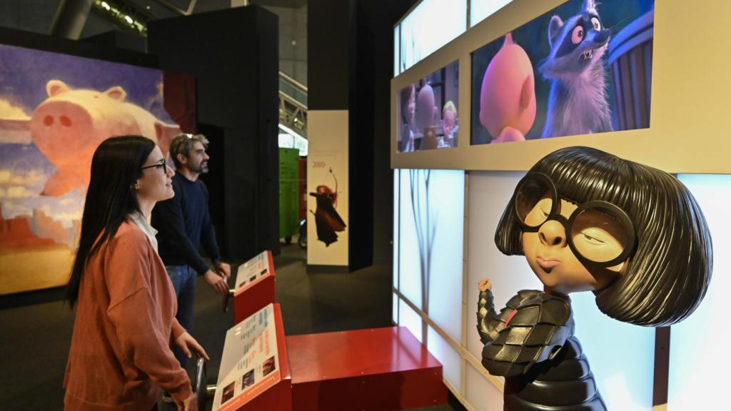 Una de las salas de la exposición 'La Ciencia Pixar' en CaixaForum. Foto: CaixaForum