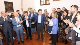 Juan Manuel Corchado celebrando su victoria en las elecciones, este martes.