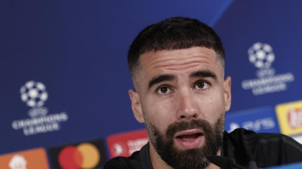 Dani Carvajal, en la rueda de prensa previa al Real Madrid - Bayern.