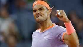 Rafael Nadal celebra un punto en el Master 1.000 Mutua Madrid Open