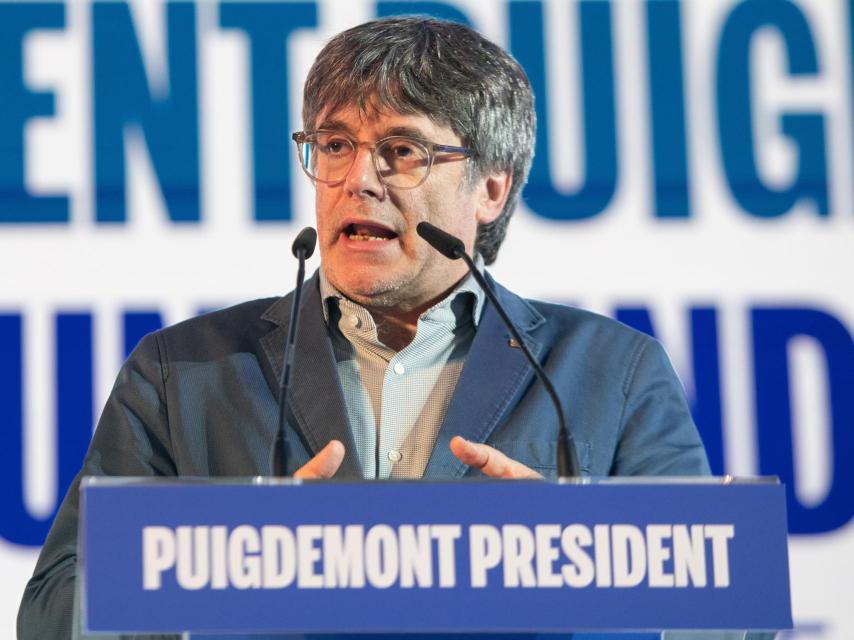 El expresidente de la Generalitat de Catalunya y candidato de Junts a las elecciones catalanas, Carles Puigdemont.