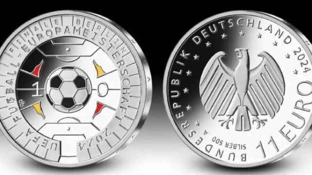 Moneda de 11 euros de Alemania.