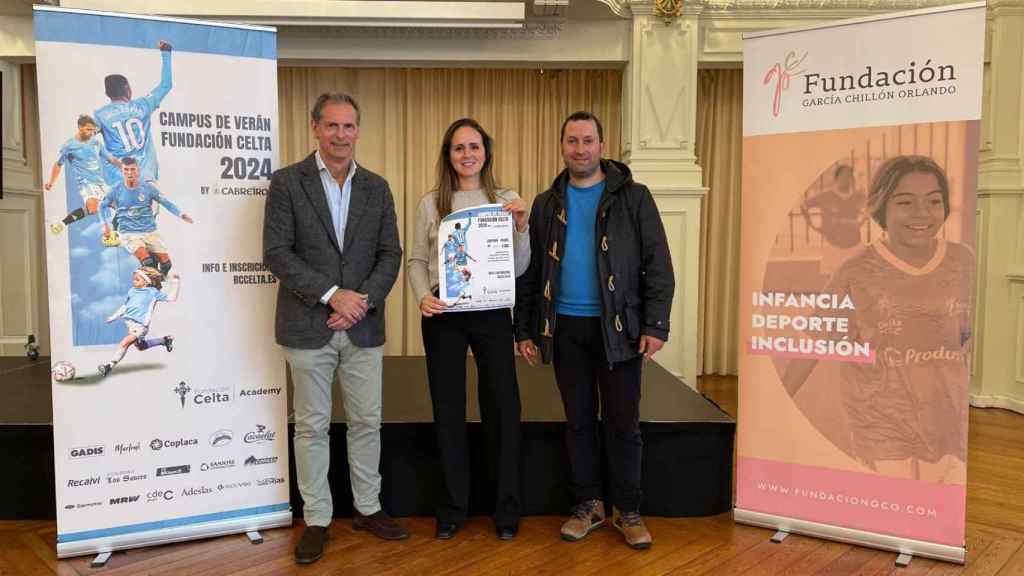 Presentación del campus de verano de la Fundación Celta en Marín.