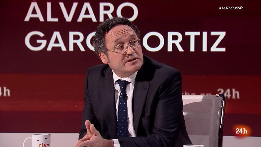 El fiscal general del Estado, Álvaro García Ortiz, este martes en el canal 24 horas.