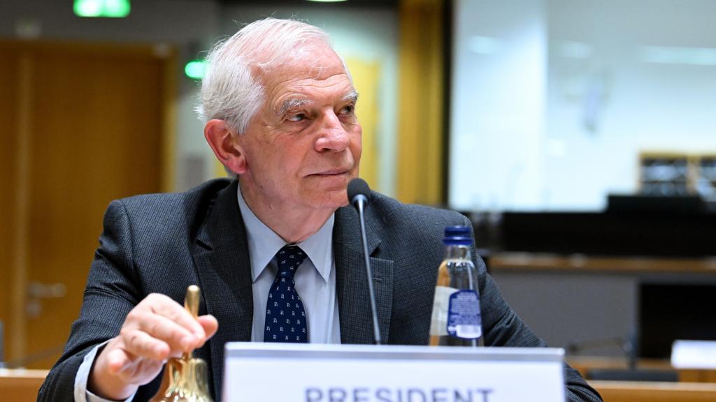 El jefe de la diplomacia europea, Josep Borrell, durante una reunión en Bruselas