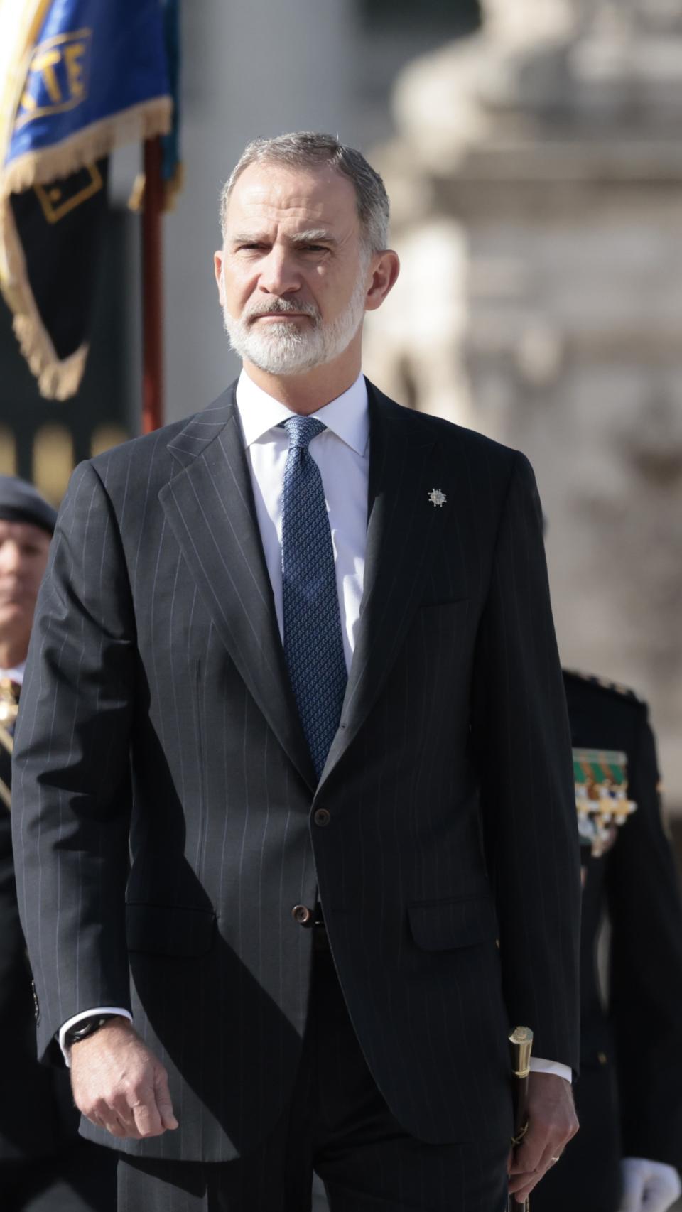 El rey Felipe VI en el bicentenario de la Policía Nacional, este miércoles, 8 de mayo.