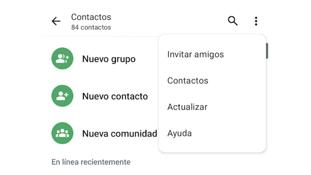 Actualizar contactos