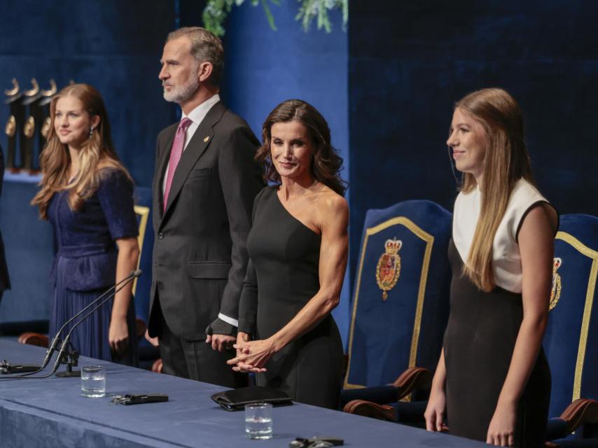 La Familia Real en Oviedo, durante los pasados Premios Princesa de Asturias, en 2023.