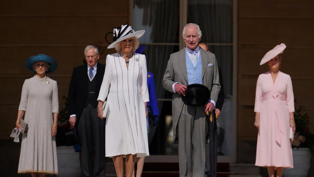 La familia real británica en un acto que ha tenido lugar en el palacio de Buckingham.