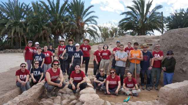 El equipo de arqueólogos de la Universidad de Alicante.