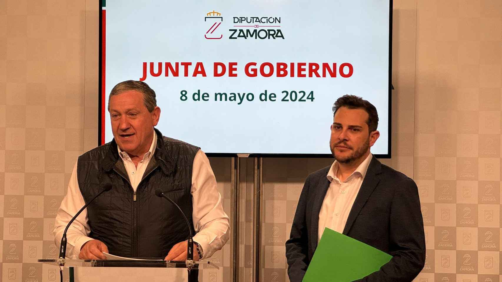 Javier Faúndez y Víctor López de la Parte comparecen ante los medios tras la Junta de Gobierno de la Diputación de Zamora