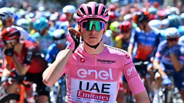 Tadej Pogacar, vestido de rosa en el Giro.