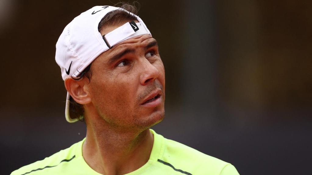 Rafa Nadal, durante un entrenamiento en el Masters 1000 de Roma.