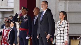 El rey Felipe VI y la reina Letizia este miércoles en el acto por el Bicentenario de la Policía Nacional.