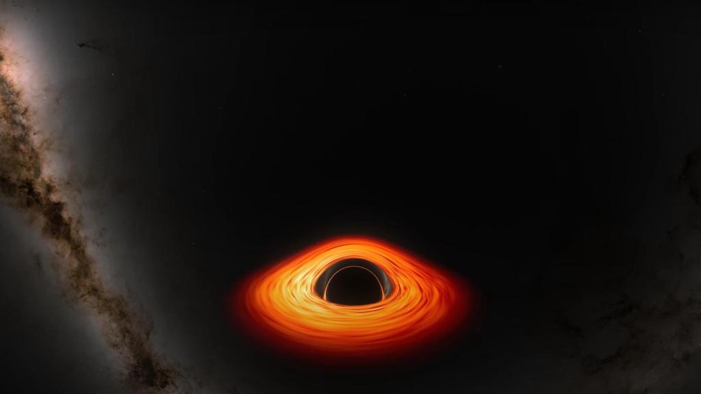 Simulación de la NASA viajando al interior de un agujero negro