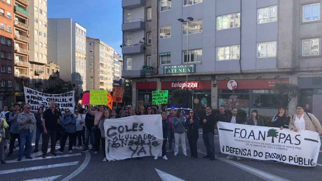 Imagen de las protestas de Foanpas en Travesía de Vigo.