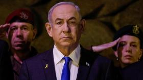 Benjamin Netanyahu, en una ceremonia que conmemora el Holocausto en Jerusalén.