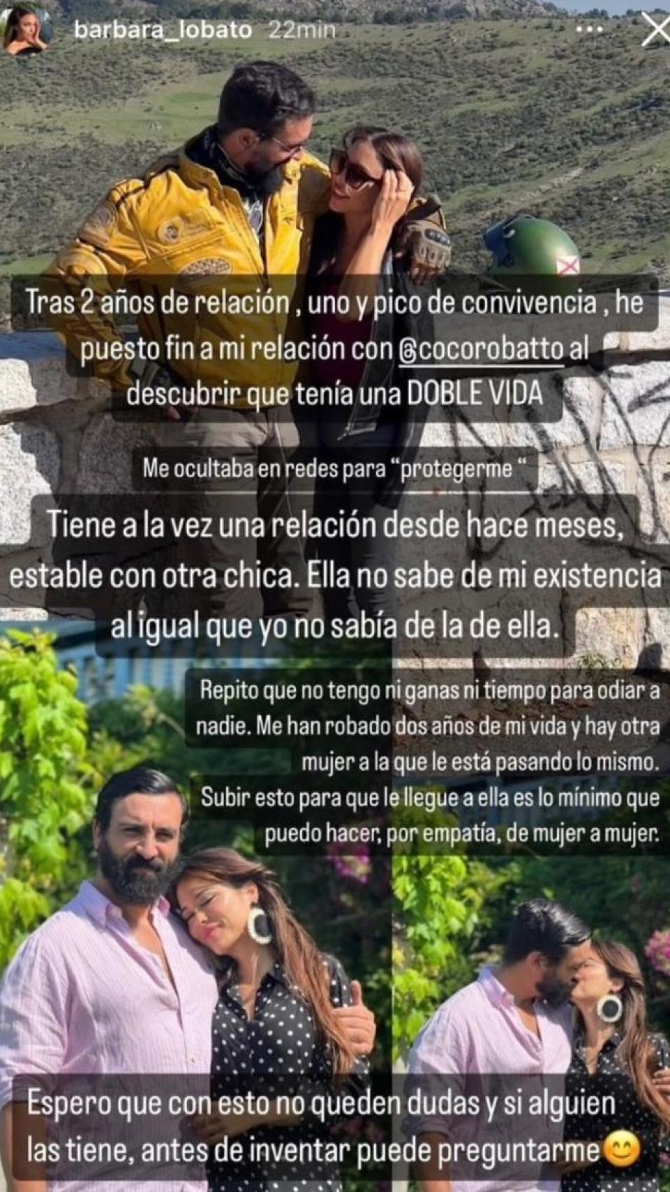 Publicación compartida por Bárbara Lobato en su cuenta de Instagram.