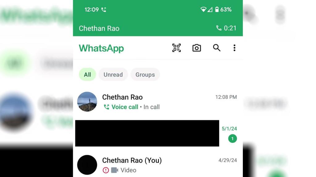 La interfaz antigua de WhatsApp