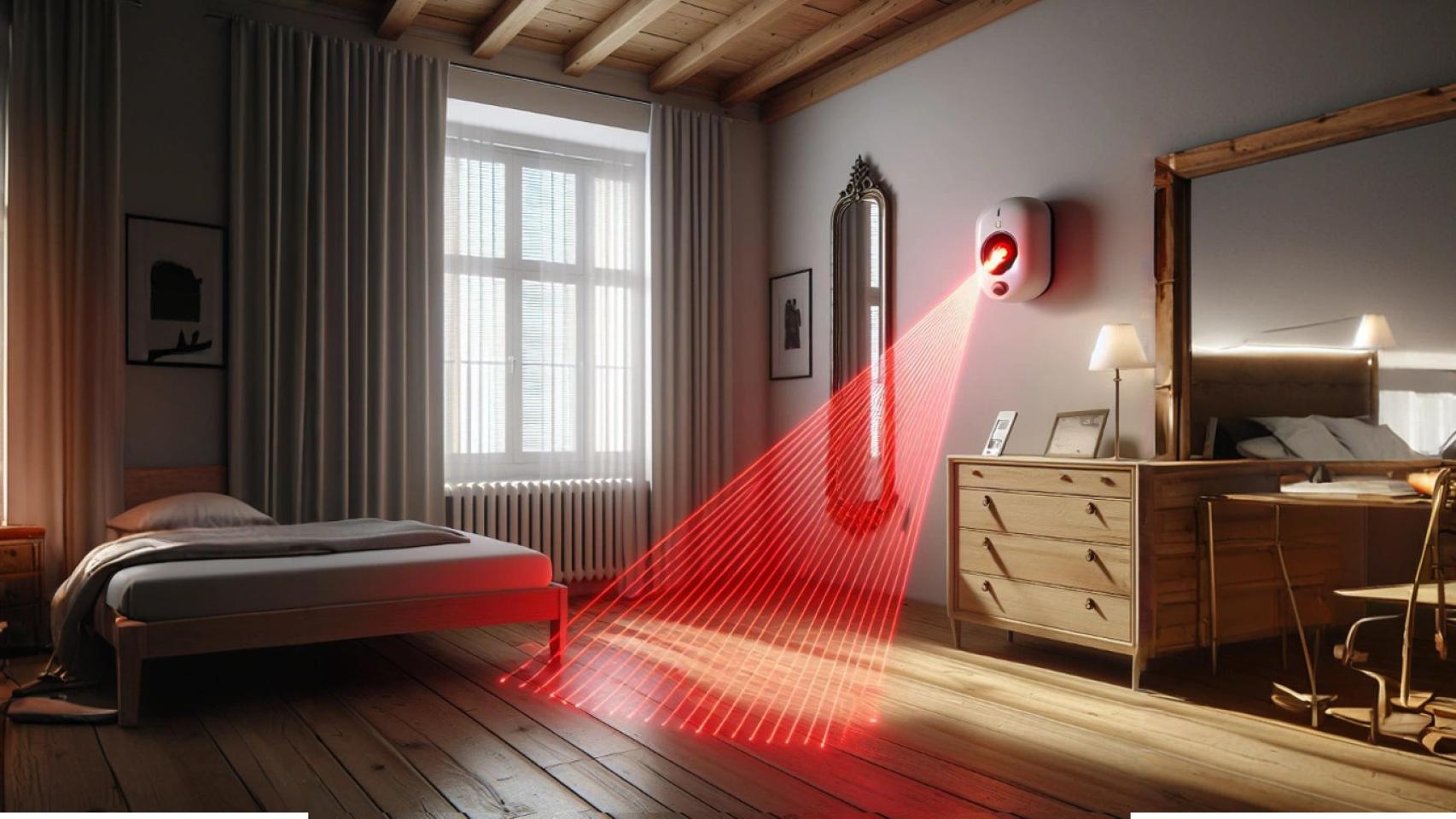 Sensor de movimiento en un dormitorio