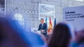 Pedro Sánchez este miércoles en un acto institucional con motivo del Día de homenaje a las víctimas del exilio.