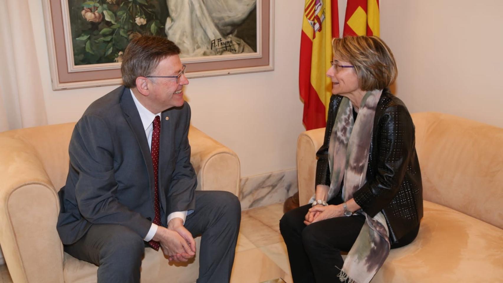 Ximo Puig y Eva Alcón, en una imagen de archivo. EE